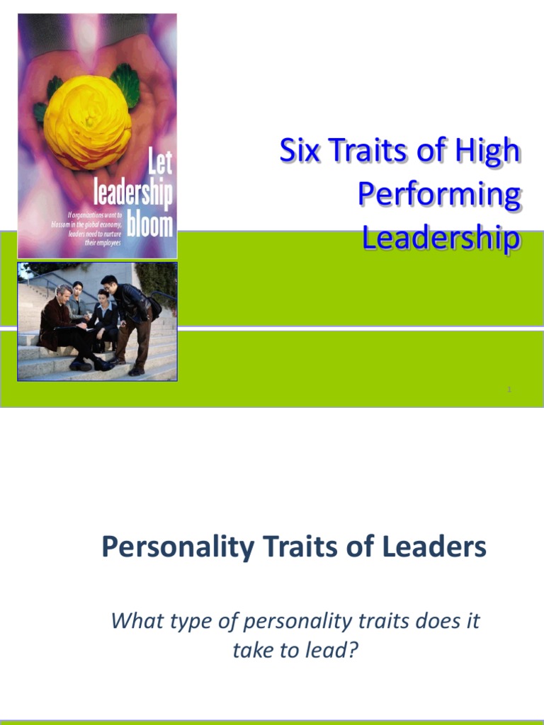 6 Traits Of Effective Leadership Pdf