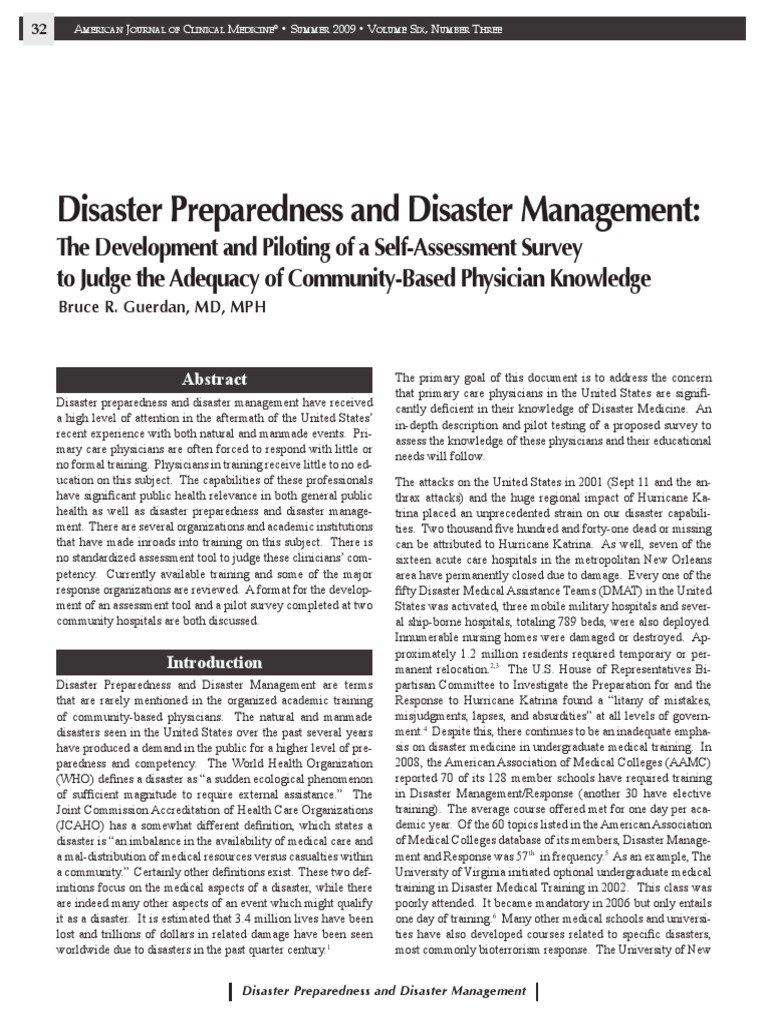 Disaster Preparedness and Disaster Management PDF Emergency
