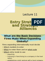 Entry Strategy and Strategic Alliances