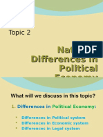 Topic 2: National Differences in Political Economy