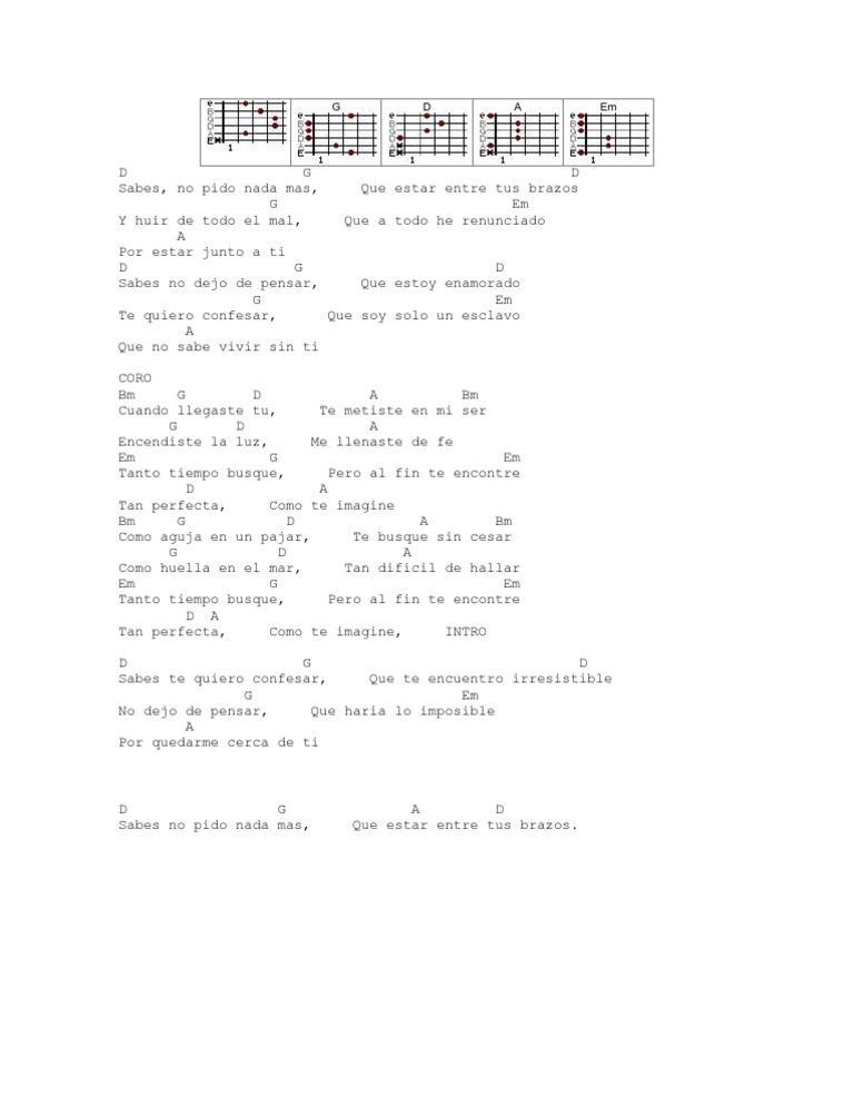 Acordes y letra de 