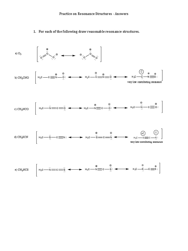 02 Resonance Structures 343 Ans PDF | PDF