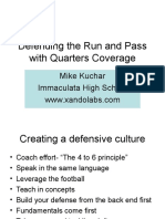 Defending The Run and Pass With Quarters Coverage: Mike Kuchar Immaculata High School