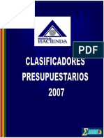 Clasificadores  2007
