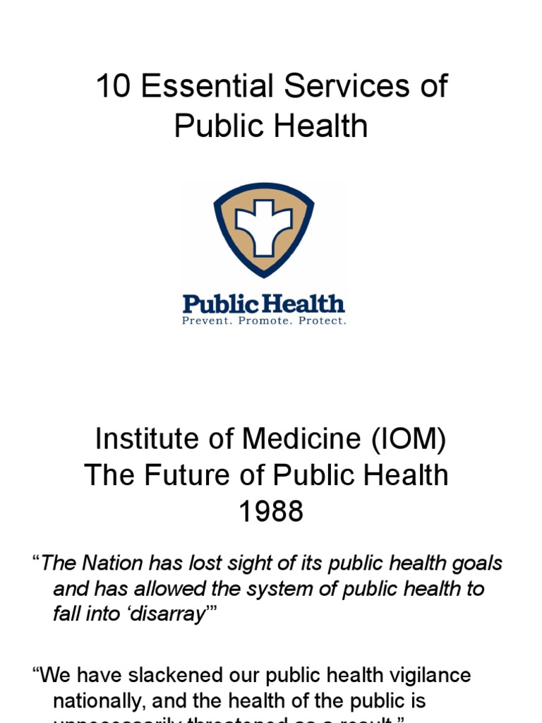 10 Essential Public Health Services | PDF