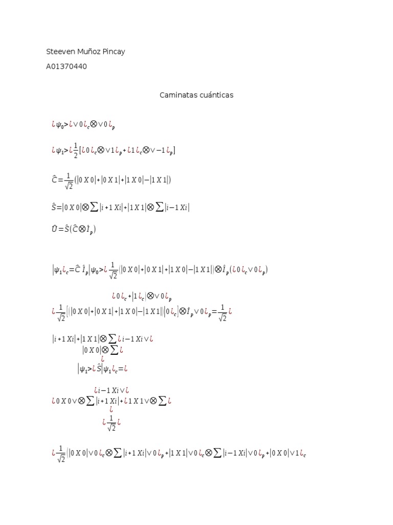 Quantum Walks Mathematical Analysis | PDF