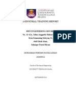 Industrial Training Report Coverpage