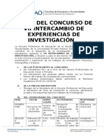 Bases Concurso de Intercambio de Experiencias 2016