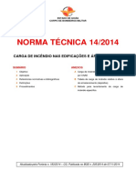 NT 14 2014 Carga de Incendio Nas Edificacoes e Areas de Risco