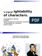 E Vasila Copyrightability of Characters