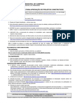 Documentos para Aprovação Projetos