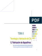 Carrera de Electrónica - Materiales Electrónicos - Tecnología y Fabricación de CIs - Tema 7 - Universidad de Salamanca