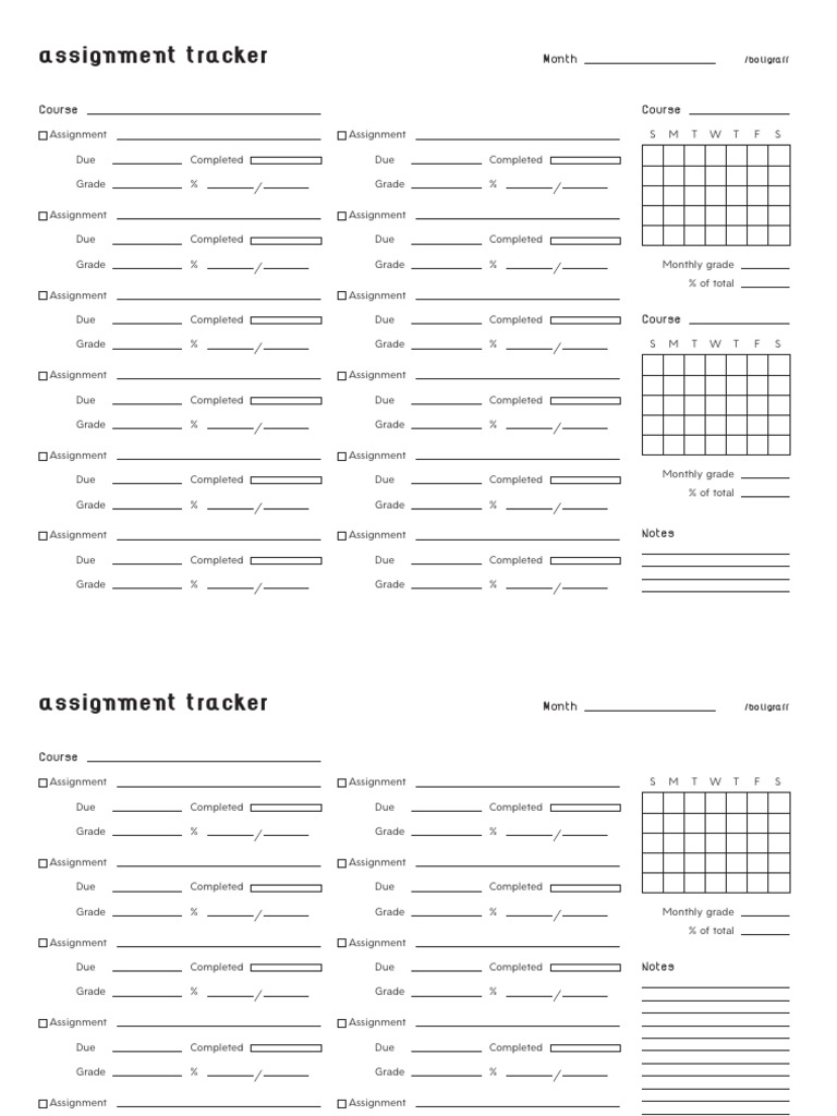 Assignment Tracker for Courses and Grades | PDF | Technology & Engineering