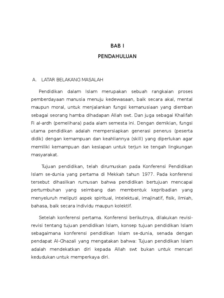 Makalah Hadist Tujuan Pendidikan