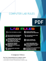 Computer Lab Rules