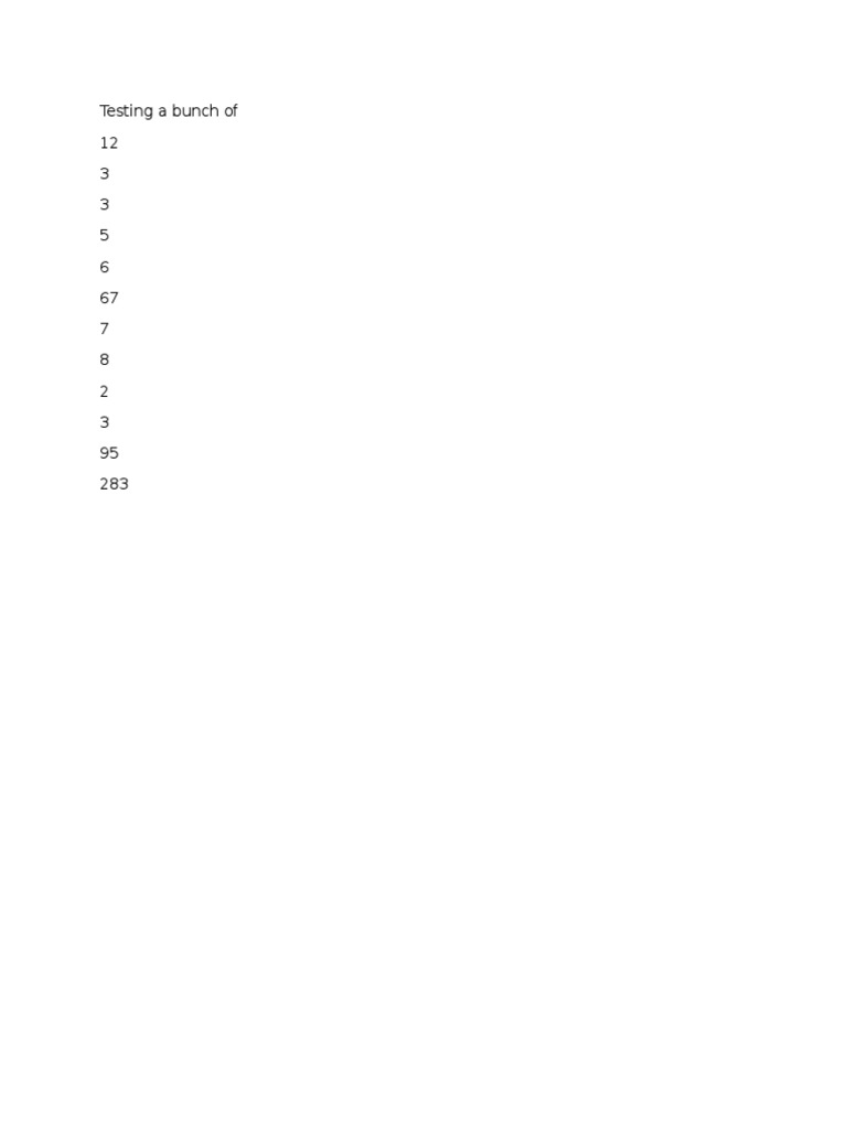 Testing Numerical Data Analysis | PDF