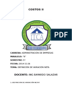 Costos II: Definición de variación neta