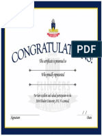 Certifcate of Participation