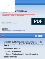 Lecture Module 3 - System of Linear Equations