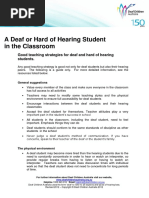 Deaf Child in Classroom 2012