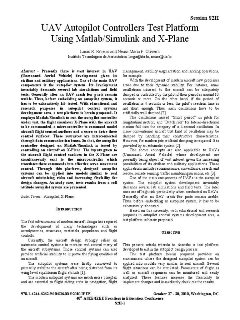 UAV AutoPilot PDF | PDF | Unmanned Aerial Vehicle | Flight Dynamics ...