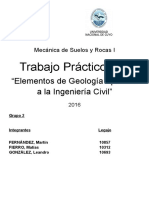 TP 1 - Mecánica de Suelos y Rocas I - Elementos de Geologia Aplicados A La Ingenieria Civil