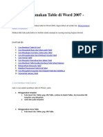 Cara Menggunakan Table Di Word 2007