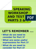 Fce Speaking Workshop and Test 4: Parts 3 & 4