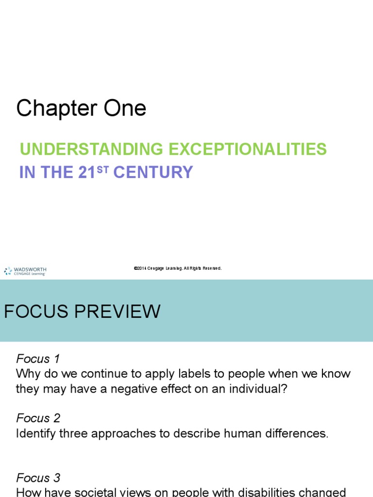 Chapter One: Understanding Exceptionalities | PDF | Social Science ...