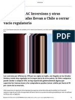 Caso Arcano, AC Inversions y Otras Presuntas Estafas Llevan a Chile a Cerrar Vacío Regulatorio - El Mostrador
