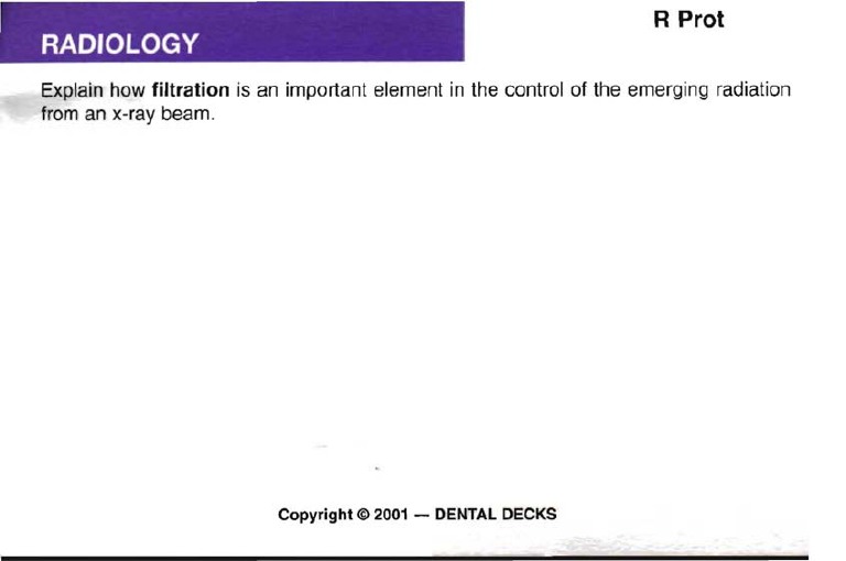 NT Ing R - Ray: Explain How Filtration Is An Important Eleme in The ...