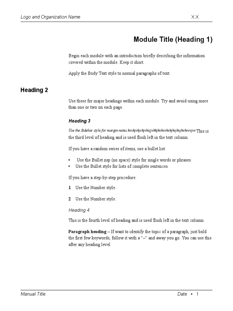 Module Formatting Guidelines | PDF | Computers