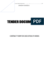 Tender Document: Contract Form For Execution of Works