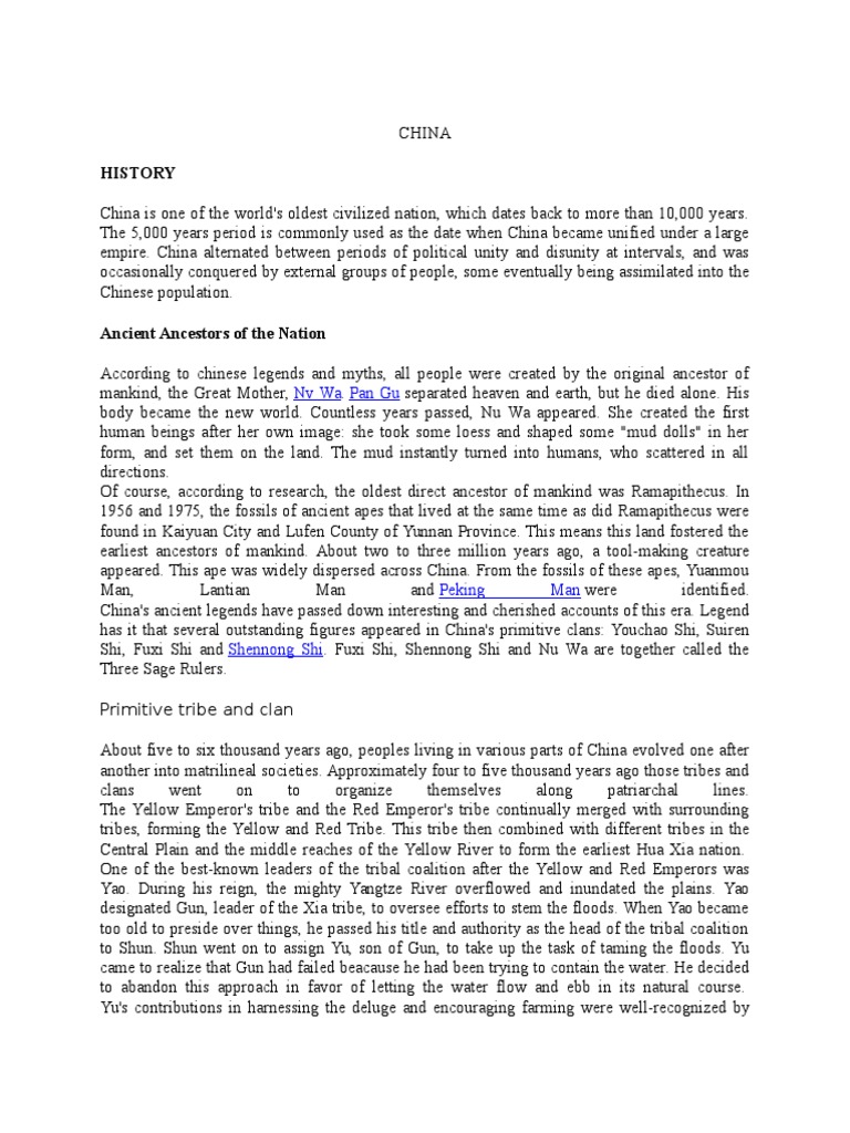 Key Figures in Early Chinese History | PDF | History Of China | China