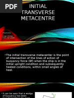 Initial Transverse Metacenter Cugal