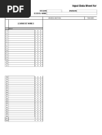 Input Data Sheet For E-Class Record: Region Division School Name