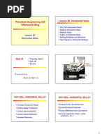 Petroleum Engineering 626 Offshore Drilling Lesson 20: Horizontal Wells