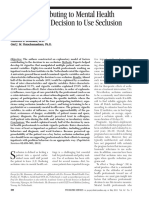 Factors Contributing To Mental Health Professionals' Decision To Use Seclusion