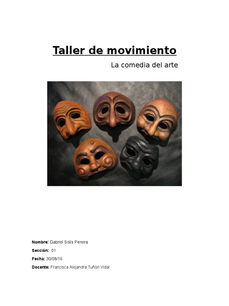 La Comedia del Arte: Personajes y Técnicas | PDF | Clásicos