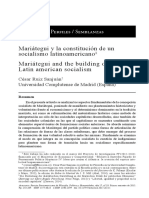 Mariátegui y La Constitución de Un Socialismo Latinoamericano