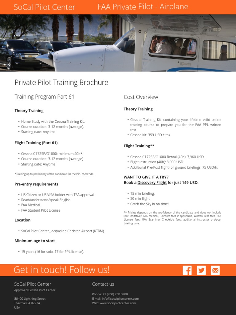 SoCal Private Pilot Training Overview | PDF
