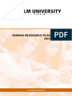 Human Resource Planning & Development