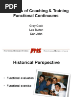 Essentials of Coaching & Training Functional Continuums: Gray Cook Lee Burton Dan John