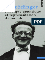 Physique Quantique Et Representation Du Monde - Erwin Schrödinger