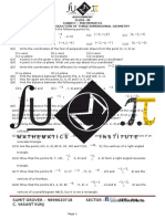 Assignment Class - Xi Subject - Mathematics Topic - Introduction of Three-Dimensional Geometry