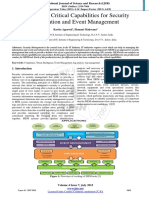 A Study On Critical Capabilities For Security Information and Event Management