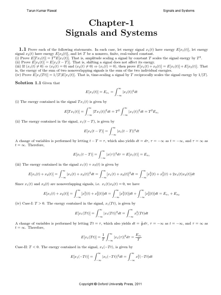 227 39 Solutions Instructor Manual Chapter 1 Signals Systems | Download ...