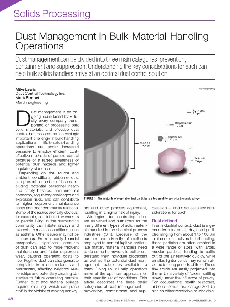 Dust Management in Bulk-Material-Handling Operations | PDF | Dust | Pump