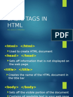 Basic Tags in HTML