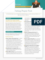Sermon Notes: Putting Prayer First